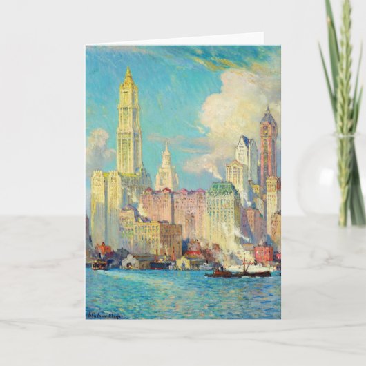 Uitzicht van Wall Street | Colin Campbell Cooper Kaart (Voorkant)