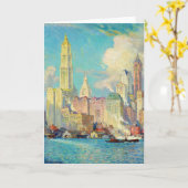 Uitzicht van Wall Street | Colin Campbell Cooper Kaart (Gele Bloem)