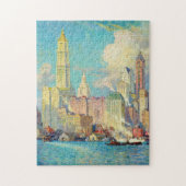 Uitzicht van Wall Street | Colin Campbell Cooper Legpuzzel (Verticaal)