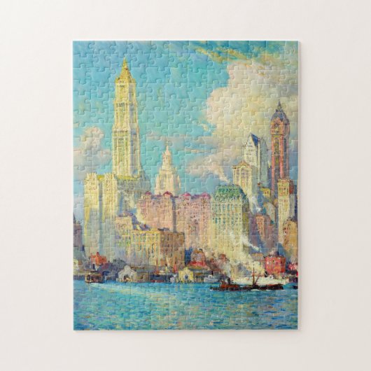 Uitzicht van Wall Street | Colin Campbell Cooper Legpuzzel (Verticaal)