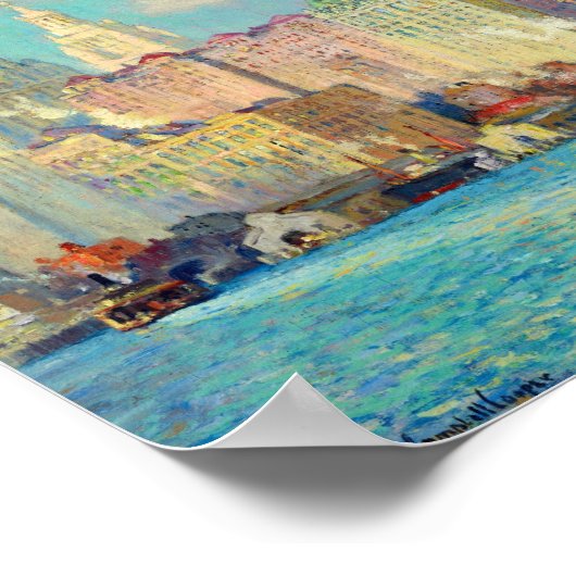 Uitzicht van Wall Street | Colin Campbell Cooper Poster (Hoek)