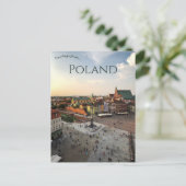 Uitzicht van Warschau Briefkaart (Staand voorkant)