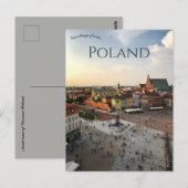 Uitzicht van Warschau Briefkaart (Voorkant / Achterkant)