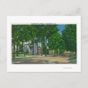 Uitzicht van Washington Street Briefkaart