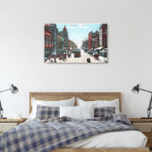 Uitzicht van Washington Street met Cable Cars Canvas Afdruk (Insitu (Slaapkamer))