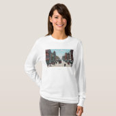 Uitzicht van Washington Street met Cable Cars T-shirt (Voorkant volledig)