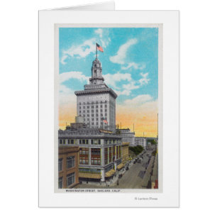 Uitzicht van Washington Street, Oakland, CA