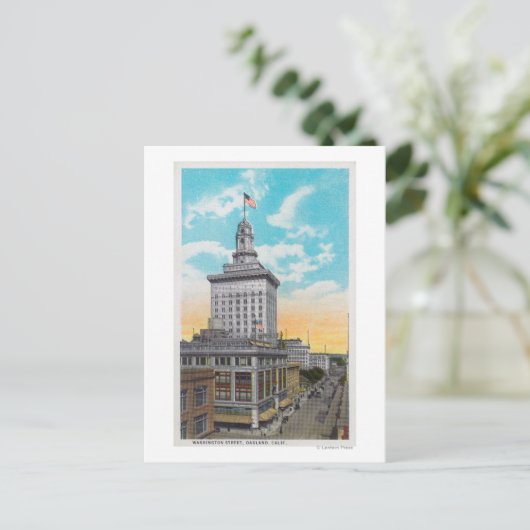 Uitzicht van Washington Street, Oakland, CA Briefkaart (Staand voorkant)