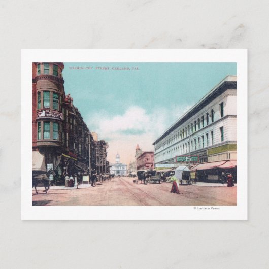 Uitzicht van Washington Street Oakland, CA Briefkaart (Voorkant)