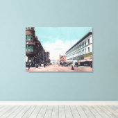 Uitzicht van Washington Street Oakland, CA Canvas Afdruk (Insitu (Houten vloer))