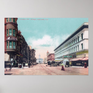 Uitzicht van Washington Street Oakland, CA Poster