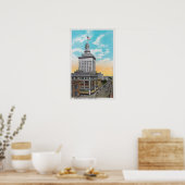 Uitzicht van Washington Street, Oakland, CA Poster (Keuken)