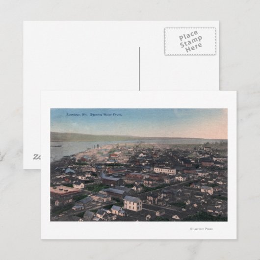 Uitzicht van Waterfront en City Briefkaart (Voorkant / Achterkant)