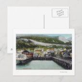Uitzicht van Waterfront & TownDouglass, AK Briefkaart (Voorkant / Achterkant)