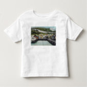 Uitzicht van Waterfront & TownDouglass, AK Kinder Shirts (Voorkant)