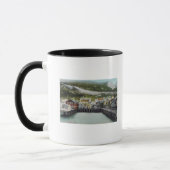 Uitzicht van Waterfront & TownDouglass, AK Mok (Links)