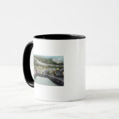 Uitzicht van Waterfront & TownDouglass, AK Mok (Voorkant links)