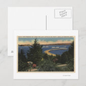 Uitzicht van waterparkpromenade & pier briefkaart (Voorkant / Achterkant)