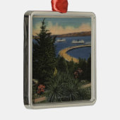 Uitzicht van waterparkpromenade & pier metalen ornament (Rechts)