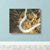 uitzicht van weg tussen bos canvas afdruk (Insitu (Houten vloer))