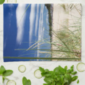 Uitzicht van Wells-next-the-zee Beach, Norfolk Coa Theedoek (Gevouwen)