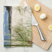 Uitzicht van Wells-next-the-zee Beach, Norfolk Coa Theedoek (Quarter Fold)