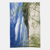 Uitzicht van Wells-next-the-zee Beach, Norfolk Coa Theedoek (Verticaal)