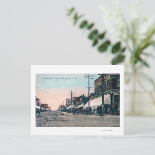 Uitzicht van Wenatchee Avenue Briefkaart (Staand voorkant)