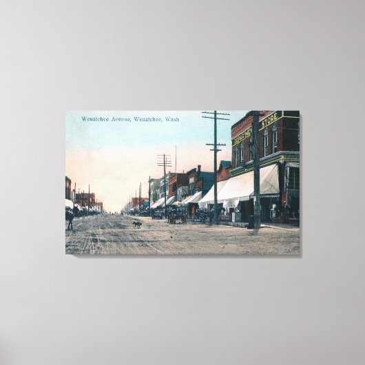 Uitzicht van Wenatchee Avenue Canvas Afdruk (Voorkant)