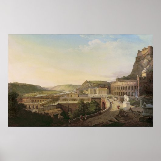 Uitzicht van Wenen in Roman Times, 1860 Poster (Voorkant)