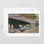 Uitzicht van werknemers van de Eureka Slate Quarry Briefkaart (Voorkant / Achterkant)