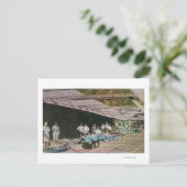 Uitzicht van werknemers van de Eureka Slate Quarry Briefkaart (Staand voorkant)