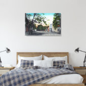 Uitzicht van West Elm Street Lodi, CA Canvas Afdruk (Insitu (Slaapkamer))