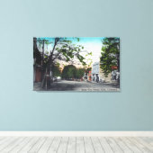 Uitzicht van West Elm Street Lodi, CA Canvas Afdruk (Insitu (Houten vloer))