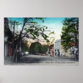 Uitzicht van West Elm Street Lodi, CA Poster (Voorkant)