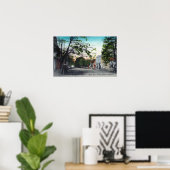 Uitzicht van West Elm Street Lodi, CA Poster (Thuiskantoor)