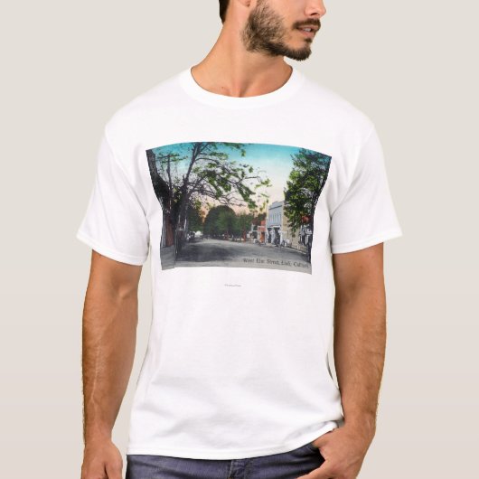 Uitzicht van West Elm Street Lodi, CA T-shirt (Voorkant)