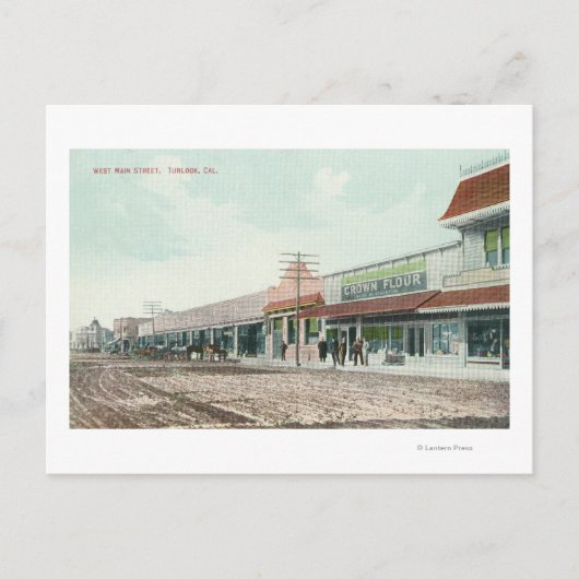 Uitzicht van West Main StreetTurlock, CA Briefkaart (Voorkant)