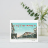 Uitzicht van West Street, Healdsburg, CA Briefkaart (Staand voorkant)