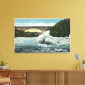 Uitzicht van Whirlpool Rapids Bridge en Whirlpool Canvas Afdruk (Insitu (Woonkamer))