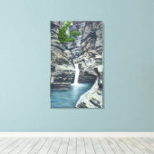 Uitzicht van Whispering-Herfsten Canvas Afdruk (Insitu (Houten vloer))