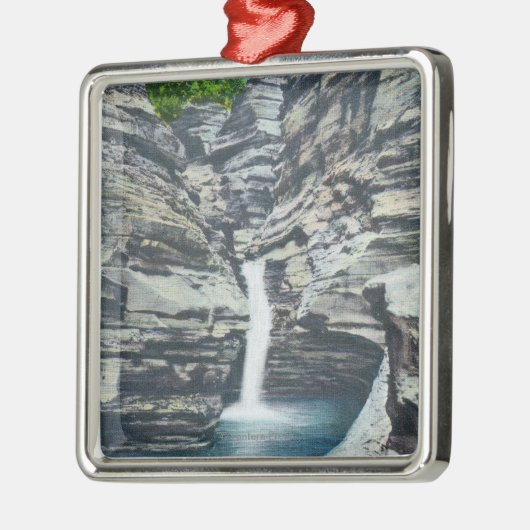 Uitzicht van Whispering-Herfsten Metalen Ornament (Links)