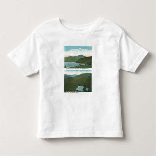Uitzicht van Whiteface Mt uit Signal Hill, Heart Kinder Shirts (Voorkant)