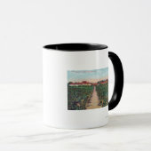 Uitzicht van wijngaarden en wijnkelders mok (Voorkant rechts)