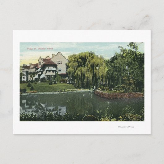 Uitzicht van Willow Pond Briefkaart (Voorkant)