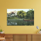 Uitzicht van Willow Pond Canvas Afdruk (Insitu (Woonkamer))
