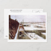 Uitzicht van Window of Studio, Van Gogh Fine Art Briefkaart (Voorkant / Achterkant)