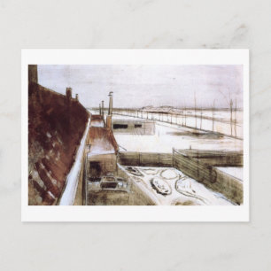 Uitzicht van Window of Studio, Van Gogh Fine Art Briefkaart