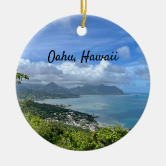Uitzicht van Windward Oahu, Hawaii Keramisch Ornament