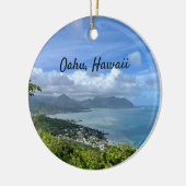 Uitzicht van Windward Oahu, Hawaii Keramisch Ornament (Links)